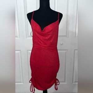 Sparkling Red Midi Dress